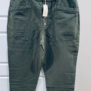 Sundance Olive Green Capris with Front Patch Pockets size 14!?